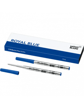 2 recharges pour stylo bille (F), Royal Blue