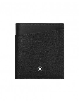 Porte feuille Montblanc Sartorial noir avec compartiment pour billet de banque