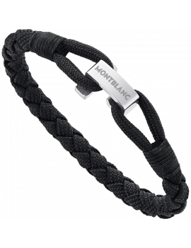 Bracelet( L) en acier et nylon tressé noir Montblanc