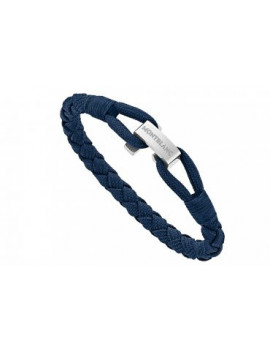 Bracelet (M) Acier cordon nylon bleu