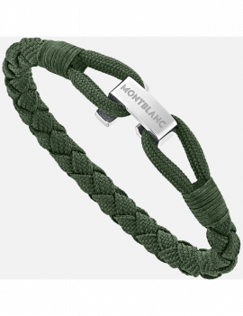 Bracelet (M) Wrap Me en nylon et acier vert