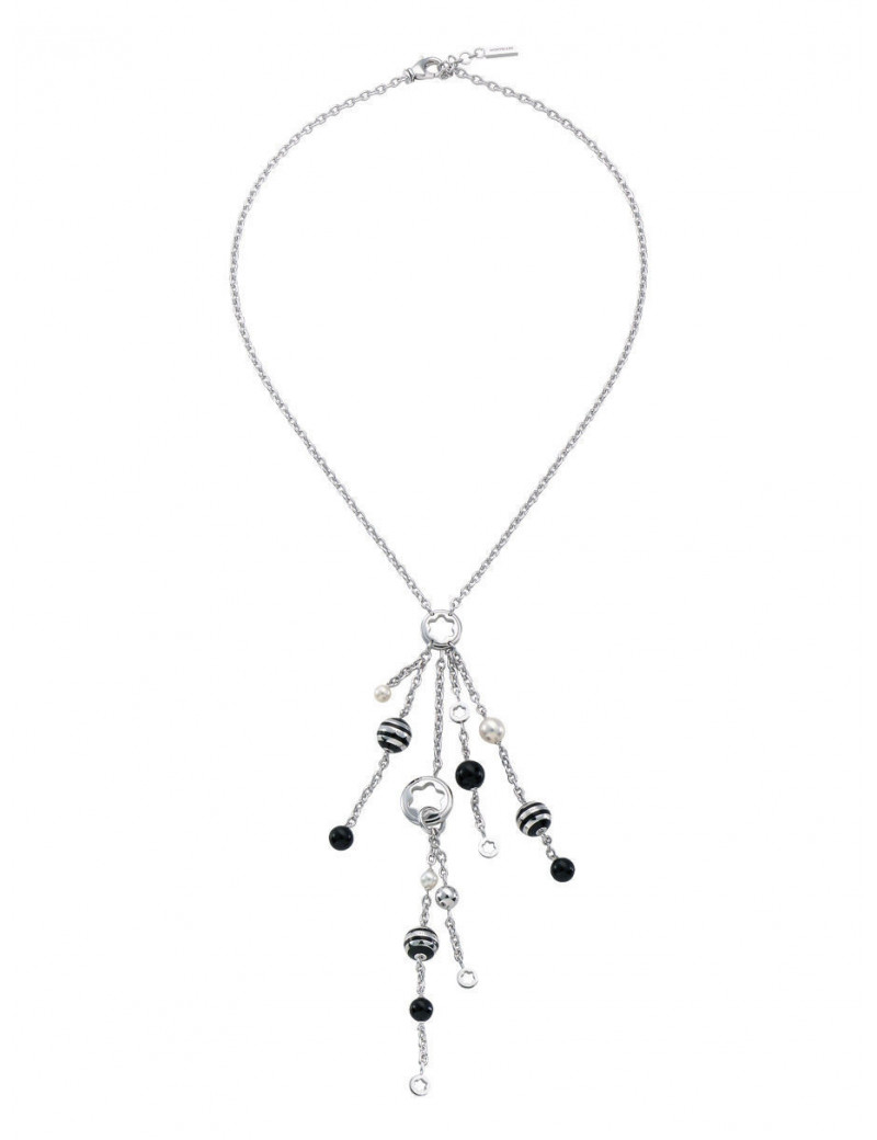 Collier Star collection  Perles onyx Argent 925