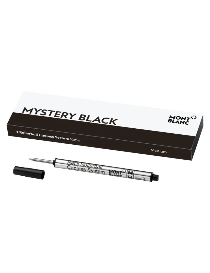 1 recharge pour rollerball sans capuchon (M) Mystery Black