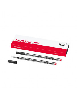 2 Recharges Rollerball Medium Rouge Modena