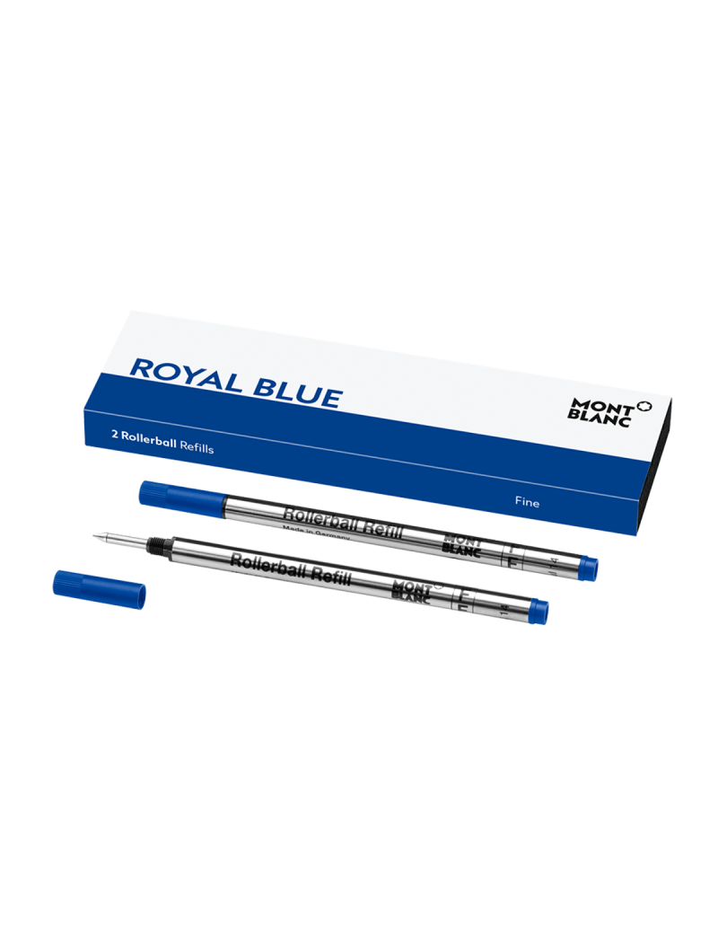 2 Recharges Rollerball (F), Bleu Royal