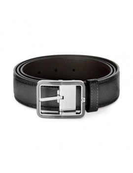 Ceinture en cuir gris 35 mm