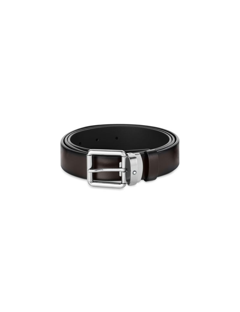 Ceinture en cuir marron 30 mm