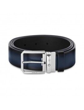 Ceinture en cuir bleue 35 mm