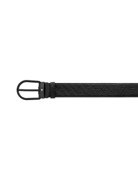 Ceinture en cuir noir boucle PVD noir
