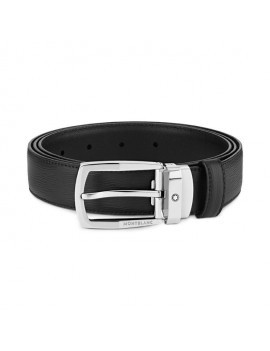 Ceinture en cuir noir 30 mm