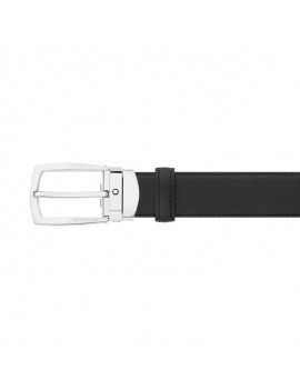 Ceinture en cuir noir 30 mm