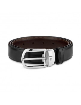 Ceinture affaires réversible noire/marron à couper selon la taille