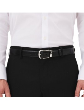 Ceinture affaires réversible noire/marron à couper selon la taille