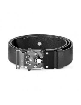 Ceinture en cuir gris grainé boucle M LOCK 4810 35 mm