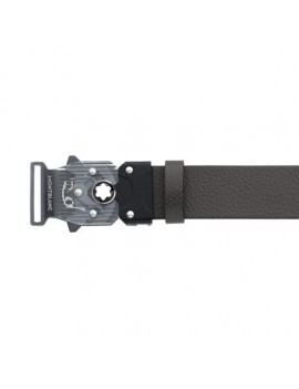 Ceinture en cuir gris grainé boucle M LOCK 4810 35 mm