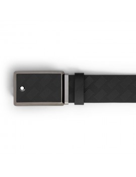 Ceinture en cuir noir 35 mm