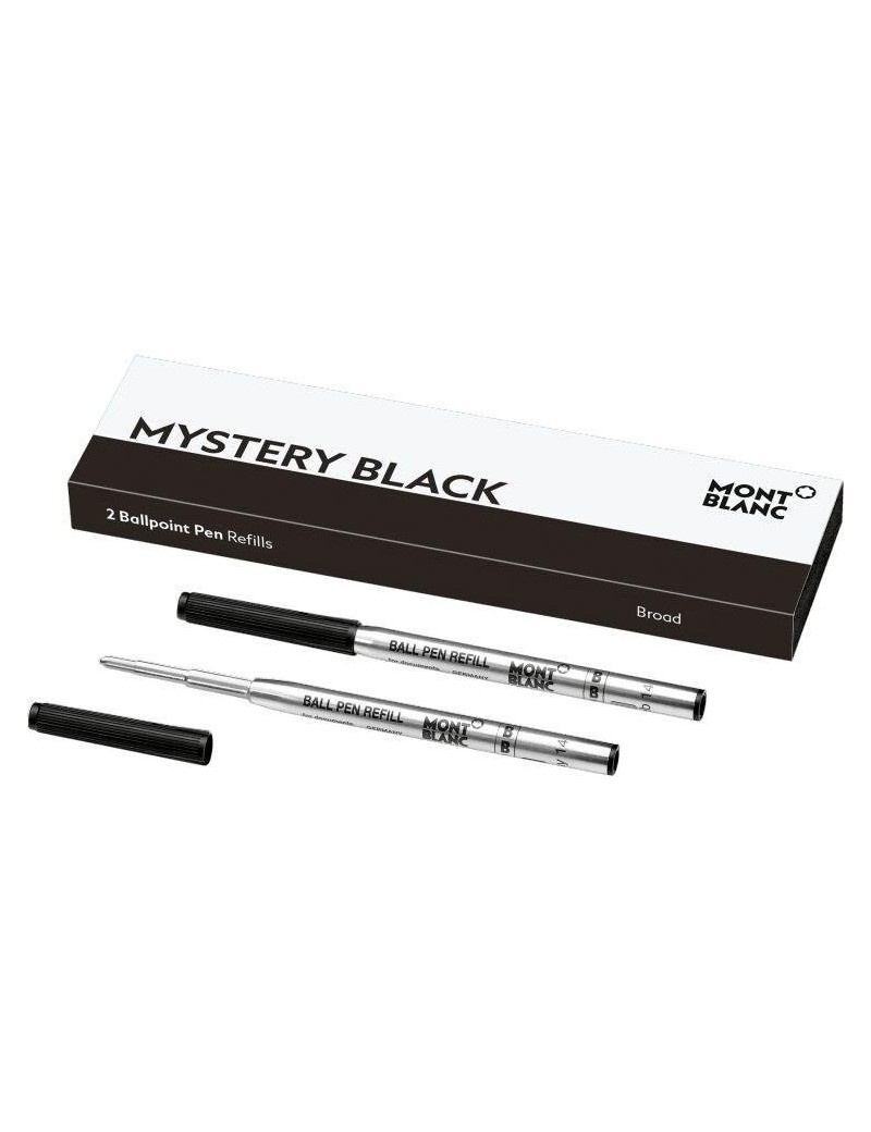 2 Recharges de Stylo Bille (B) Mystery Black