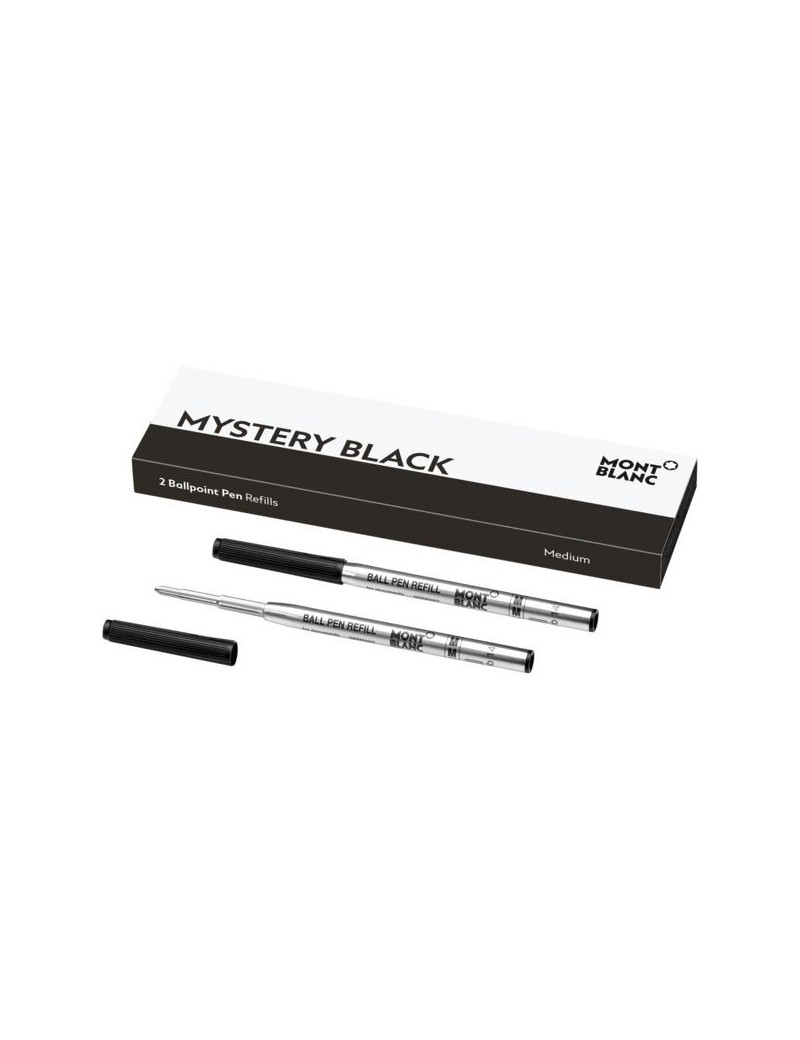 2 recharges de stylo bille (M) Mystery Black