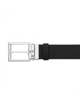 Ceinture en cuir noir 35 mm