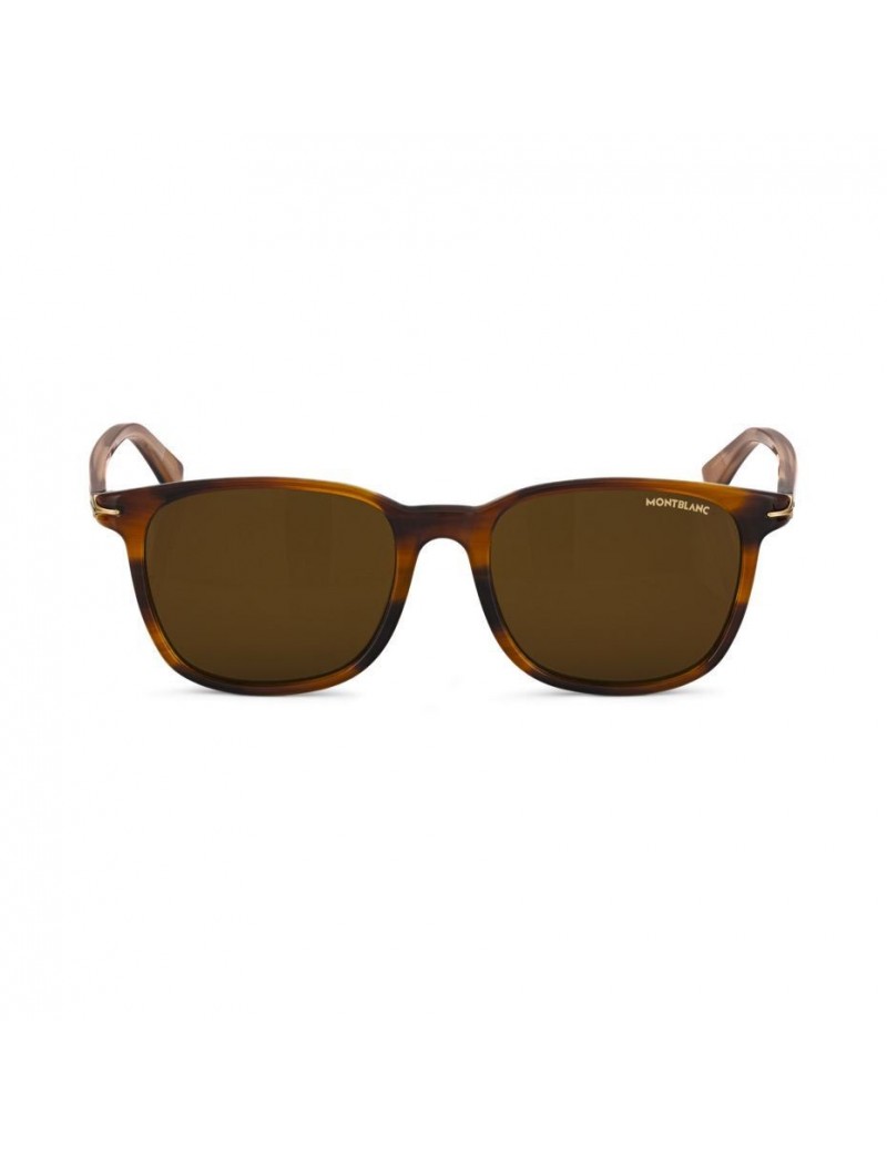 Lunettes de soleil carrées avec monture en acétate de couleur marron Lunettes de soleil carrées avec monture en acétate de couleur marron