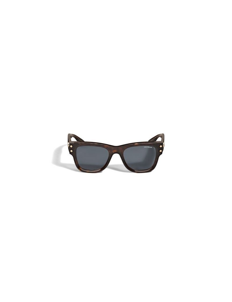 Lunettes de soleil carrées avec monture en acétate couleur havane Lunettes de soleil carrées avec monture en acétate couleur havane