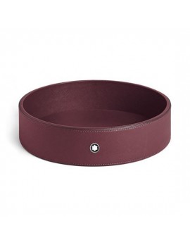 Plateau de bureau rond en cuir Cassis (grand)