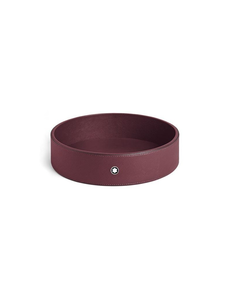 Plateau de bureau rond en cuir Cassis (grand) Plateau de bureau rond en cuir Cassis (grand)