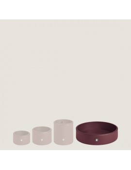 Plateau de bureau rond en cuir Cassis (grand)