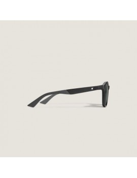 Lunettes de soleil rondes avec monture injectée de couleur noire