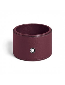 Plateau de bureau rond en cuir Cassis (moyen)