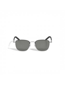 Lunettes de soleil carrées avec monture en métal argenté