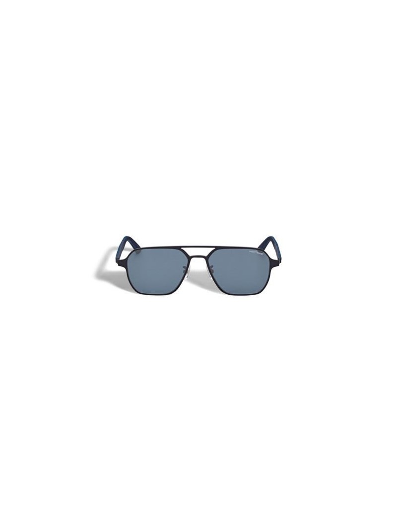 Lunettes de soleil carrées avec monture en métal noir