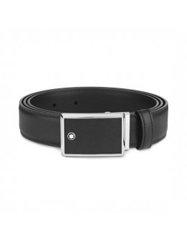 Ceinture en cuir noir 30 mm