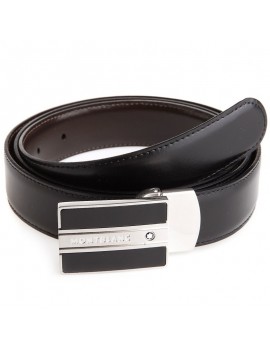 Ceinture réversible de 30 mm en cuir noir/marron