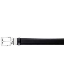 Ceinture à boucle ardillon finition palladium brillant coupe rectangulaire