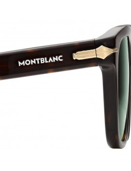 Lunettes de soleil carrées avec monture en acétate couleur Havane (M)