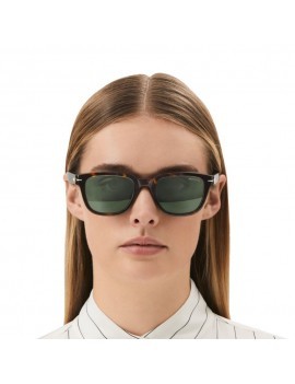 Lunettes de soleil carrées avec monture en acétate couleur Havane (M)