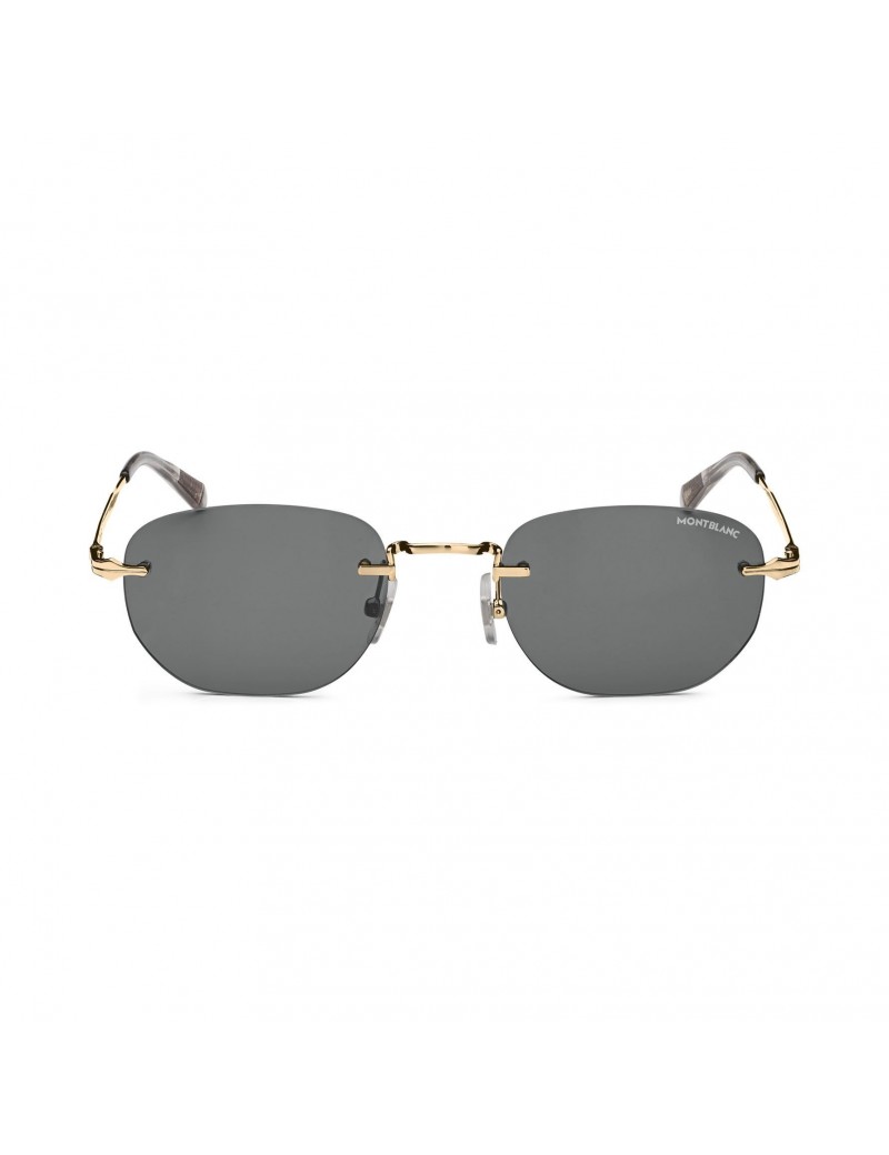 Lunettes de soleil rectangulaires avec monture en métal doré Lunettes de soleil rectangulaires avec monture en métal doré