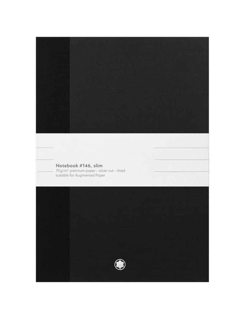 2 carnets 146 Montblanc Fine Stationery Slim, noirs, lignés, pour l'Augmented Paper 2 carnets 146 Montblanc Fine Stationery Slim, noirs, lignés, pour l'Augmented Paper