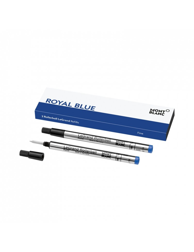 2 Recharges Fine Rollerball LeGrand, Bleu Roi 2 Recharges Fine Rollerball LeGrand, Bleu Roi