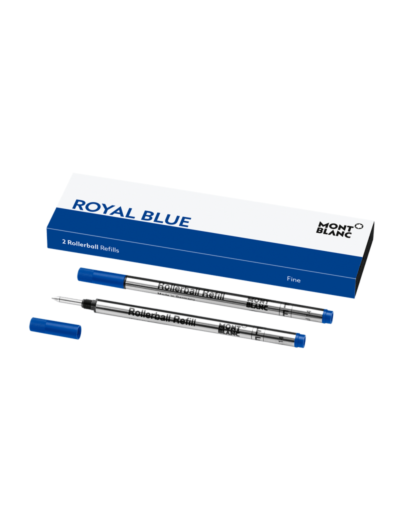 2 Recharges Rollerball (F), Bleu Royal 2 Recharges Rollerball (F), Bleu Royal