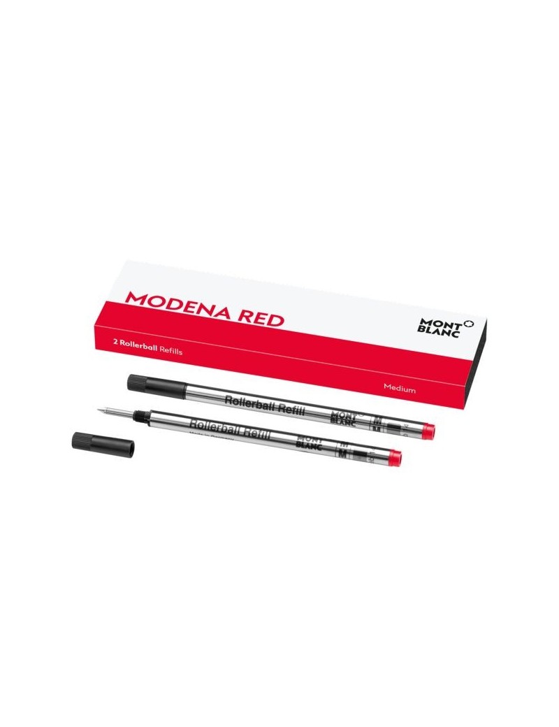 2 Recharges Rollerball Medium Rouge Modena 2 Recharges Rollerball Medium Rouge Modena