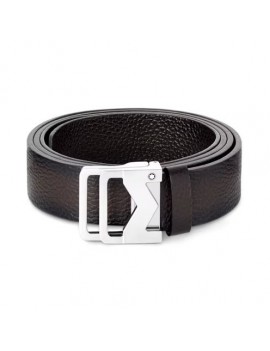 Ceinture en cuir marron sfumato boucle M 35 mm