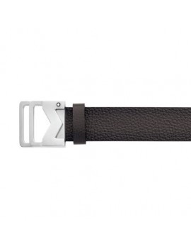 Ceinture en cuir marron sfumato boucle M 35 mm