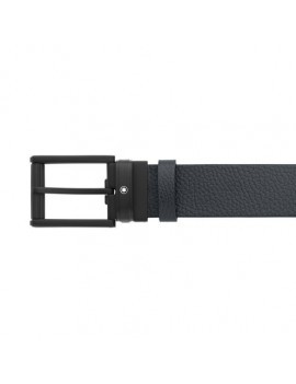 Ceinture en cuir réversible bleu/noir 35 mm