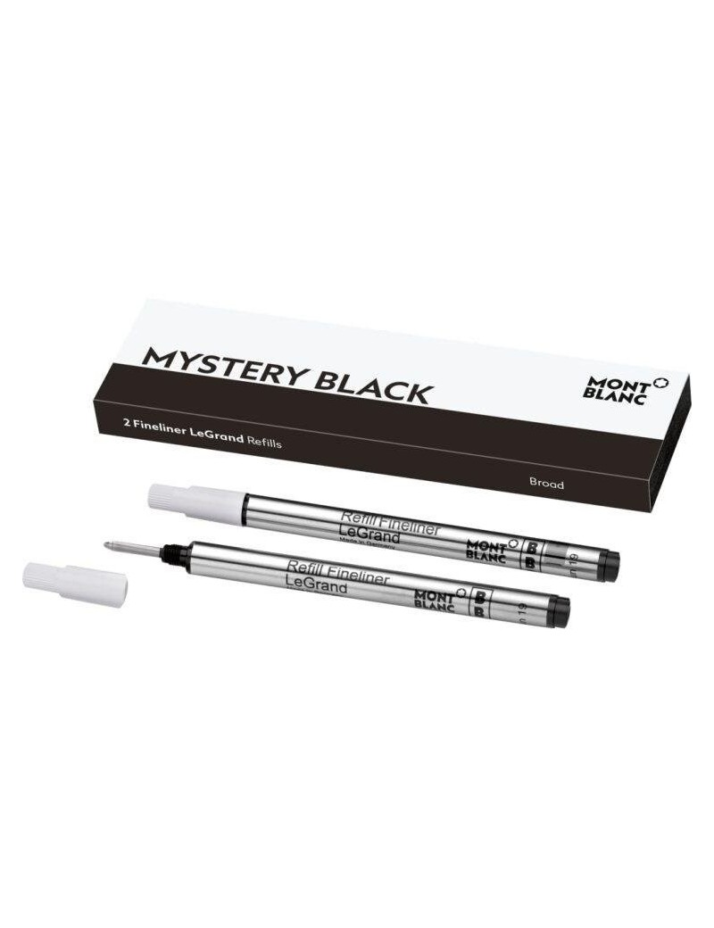 2 Recharges (B) pour feutre fin Legrand Mystery Black