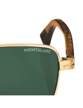 Lunettes de soleil rectangulaires avec monture en métal doré Lunettes de soleil rectangulaires avec monture en métal doré