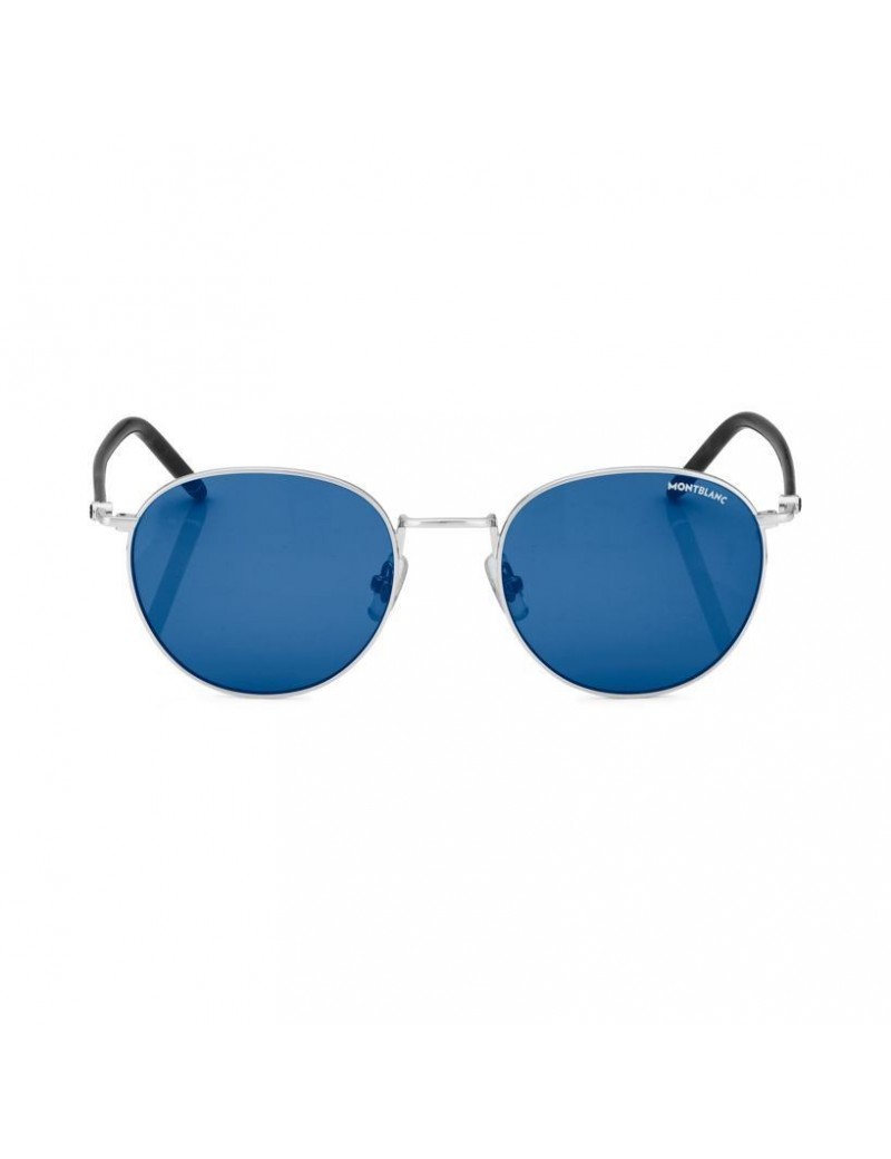 Lunettes de soleil rondes avec monture en métal couleur ruthénium Lunettes de soleil rondes avec monture en métal couleur ruthénium