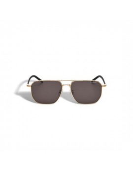 Lunettes de soleil carrées avec monture en métal doré