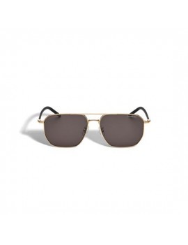 Lunettes de soleil carrées avec monture en métal doré